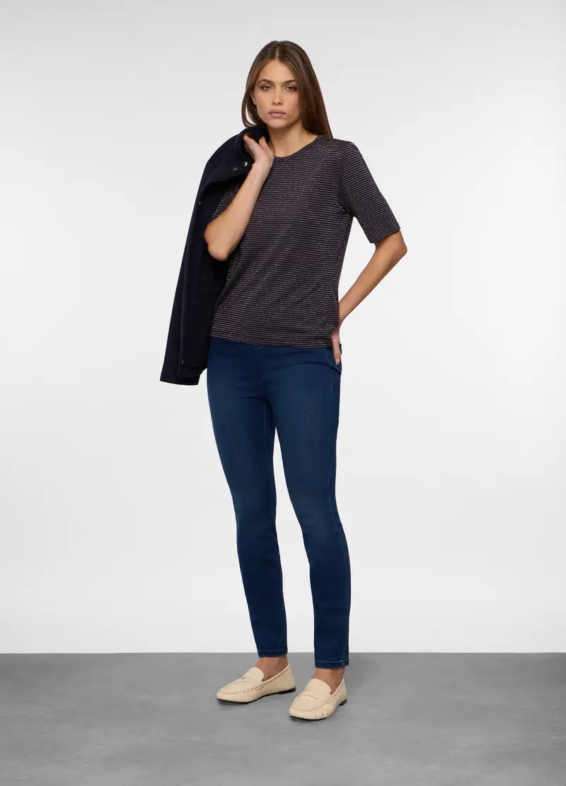 Jegging Skinny Denim Stretch Donna, Unisex, Bianco