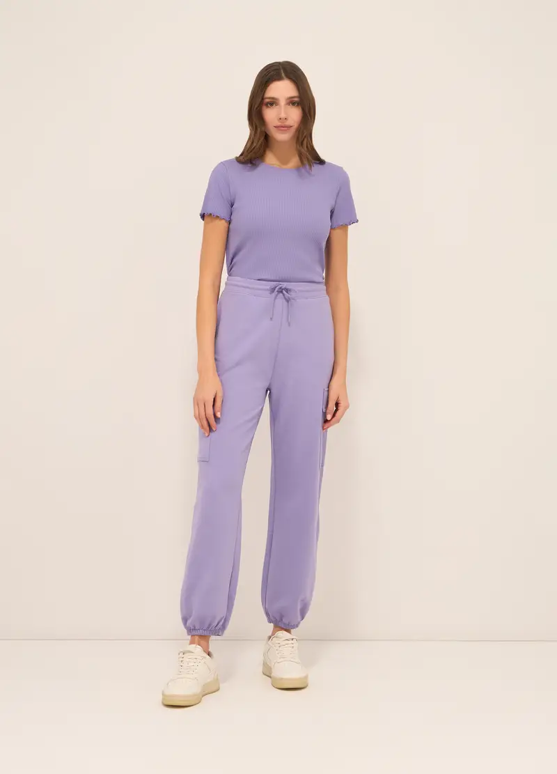 Upim, Jogger Cargo In Cotone Stretch Donna, Viola lilla, Taglia: S
