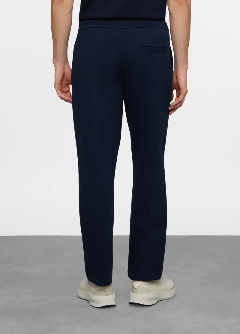 Jogger Con Crête In Interlock Uomo, Unisex, Blu navy miniatura 2