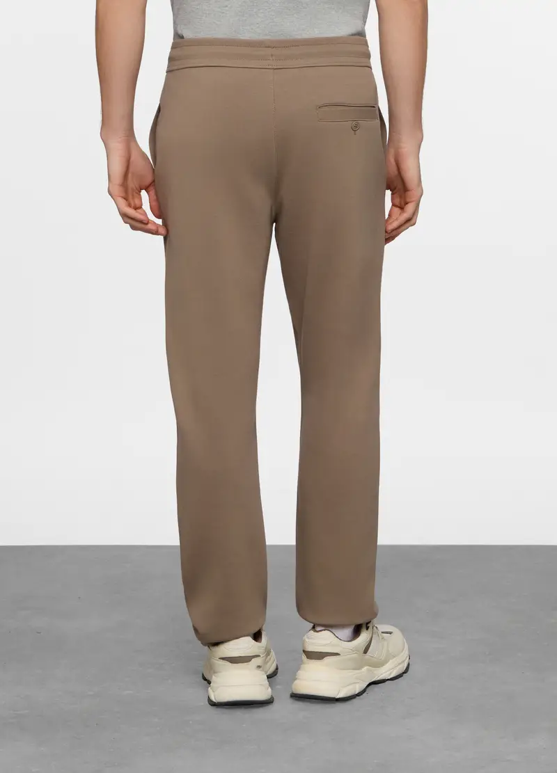 Jogger Con Crête In Interlock Uomo, Unisex, Marrone ecru miniatura 2