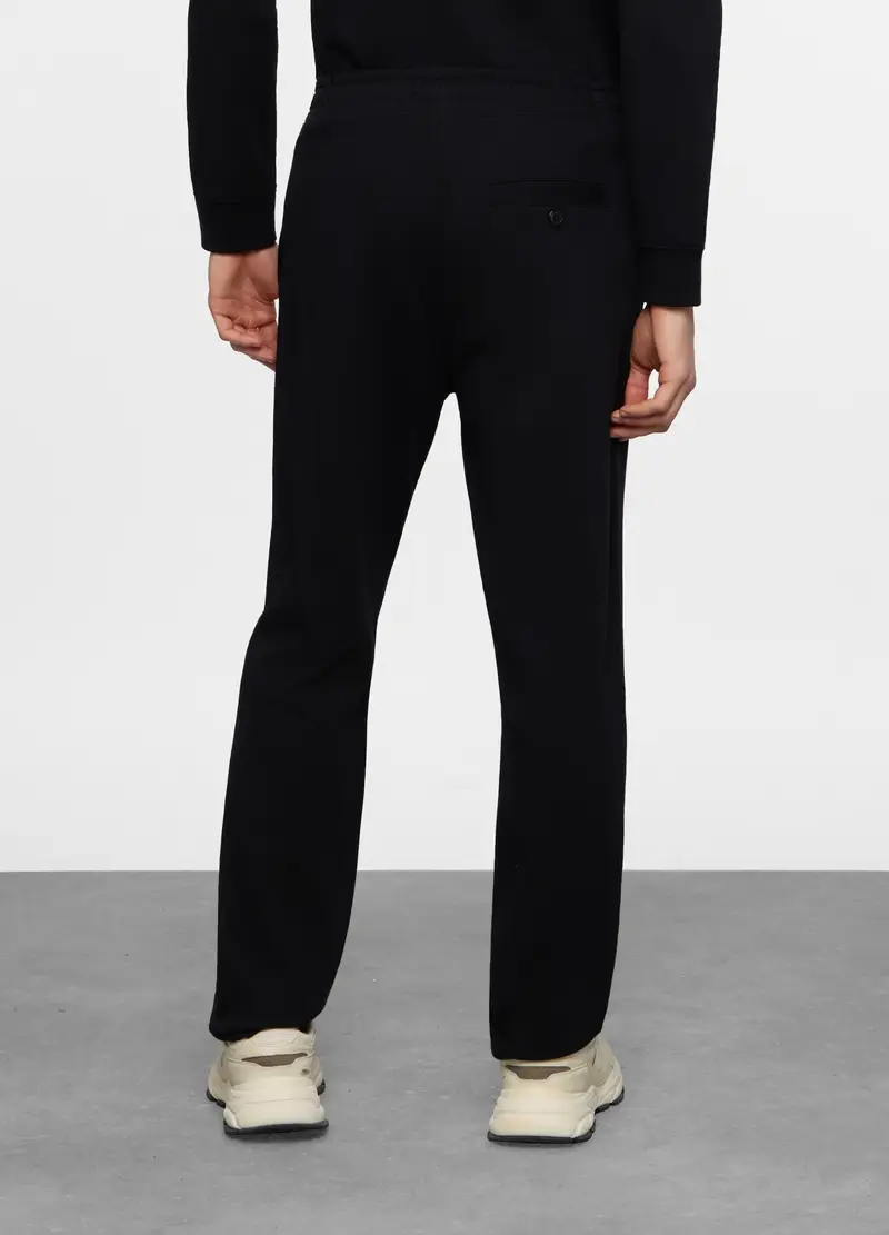 Jogger Con Elastico In Cotone Uomo, Unisex, Nero miniatura 2