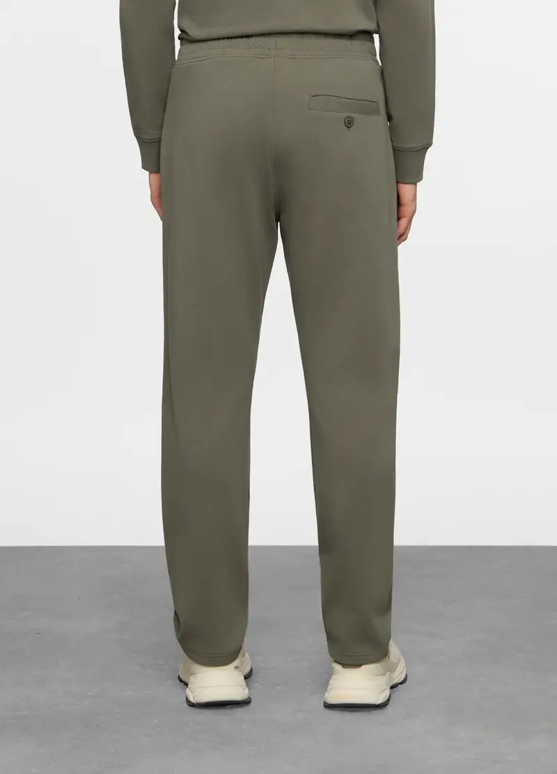 Jogger Con Elastico In Cotone Uomo, Unisex, Verde militare miniatura 2