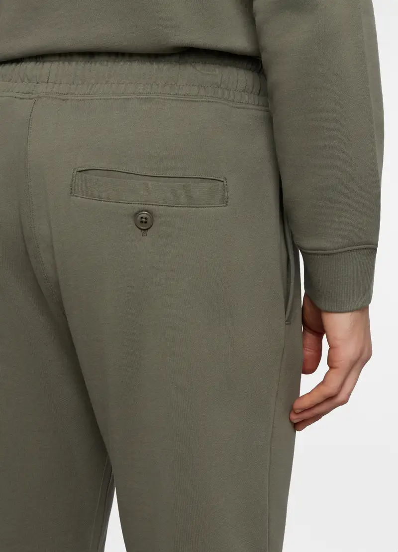 Jogger Con Elastico In Cotone Uomo, Unisex, Verde militare miniatura 3