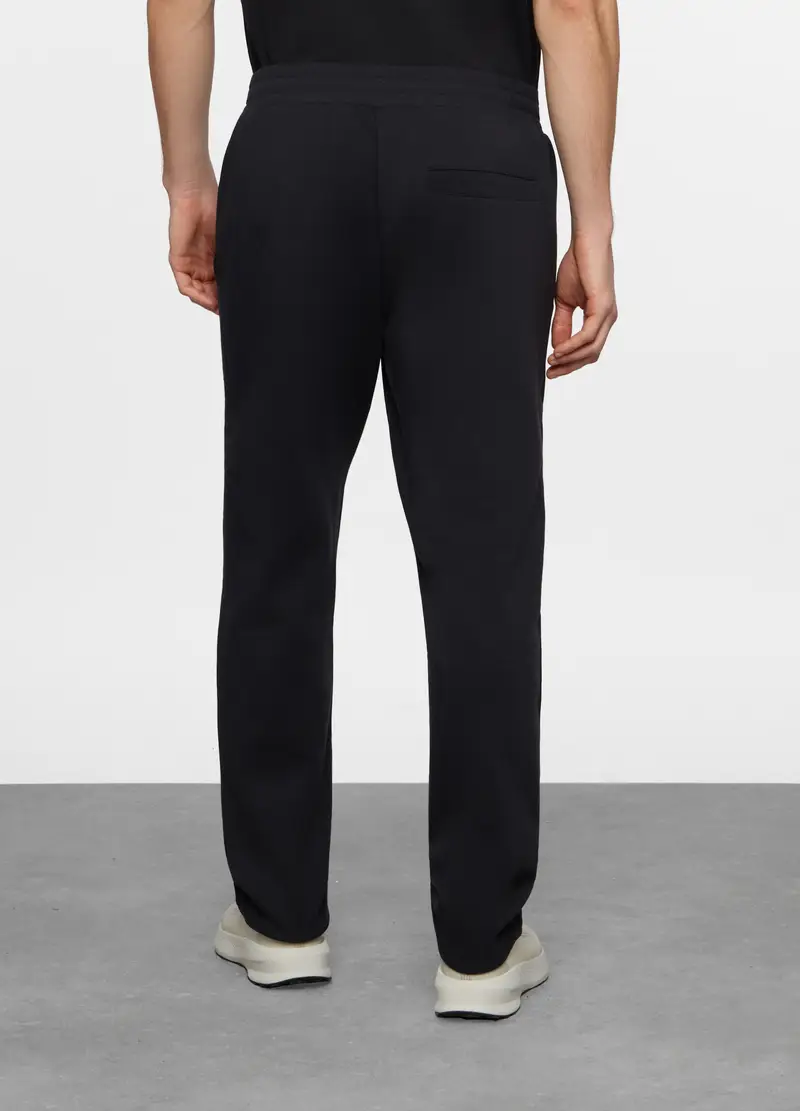 Jogger Di Interlock Misto Cotone Uomo, Unisex, Nero miniatura 2