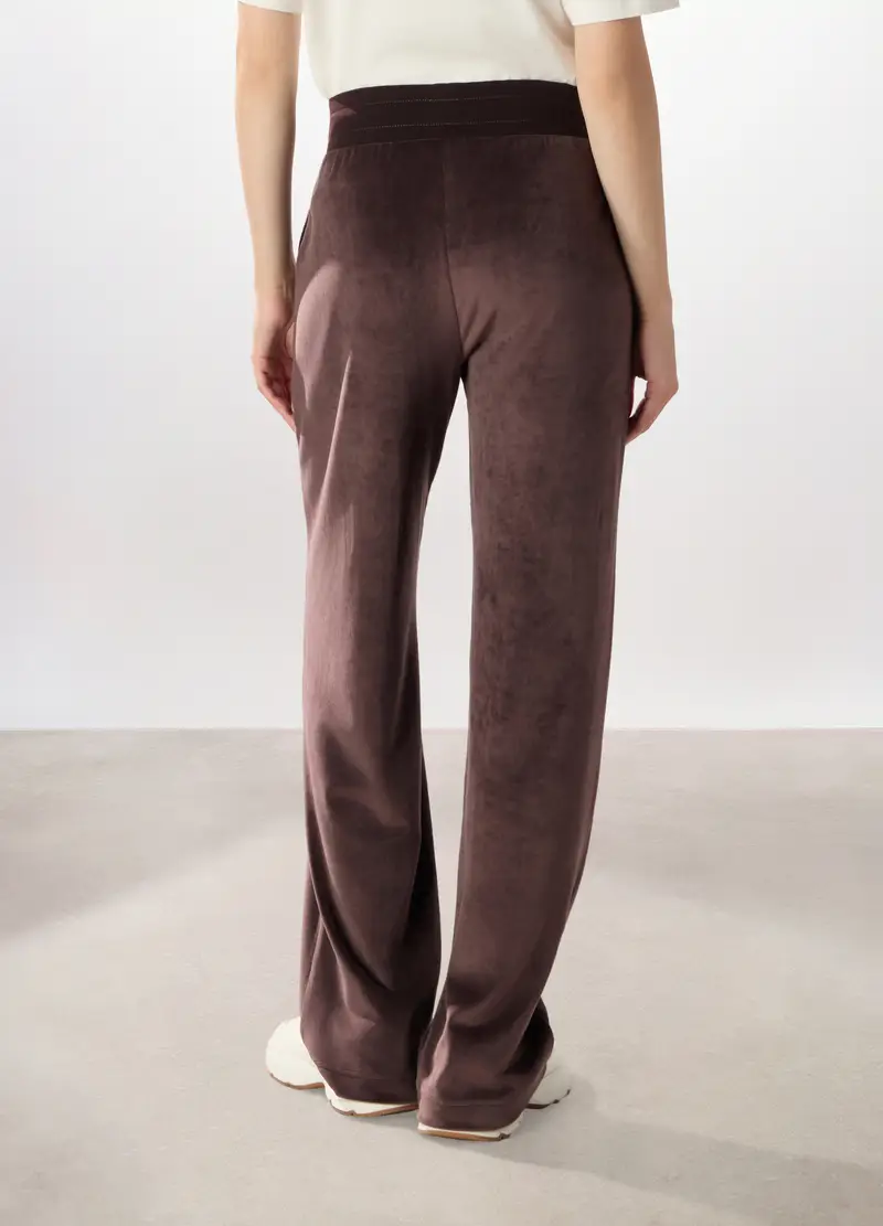 Jogger In Ciniglia Donna Holistic Fitness, Marrone cioccolato miniatura 2