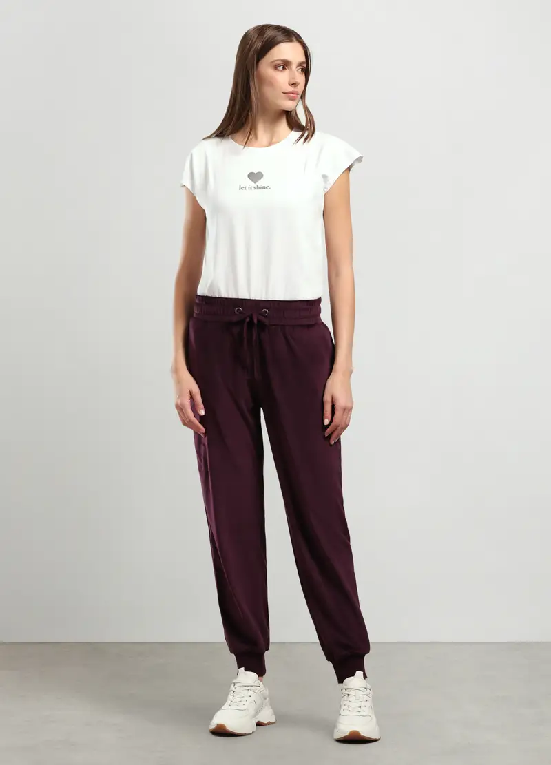 Jogger In Ciniglia Donna, Rosso bordeaux
