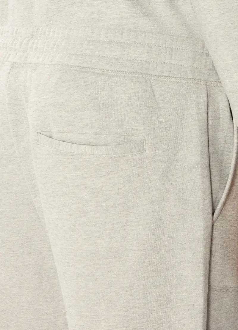 Jogger In Felpa Misto Cotone Uomo, Unisex, Grigio chiaro melange miniatura 3