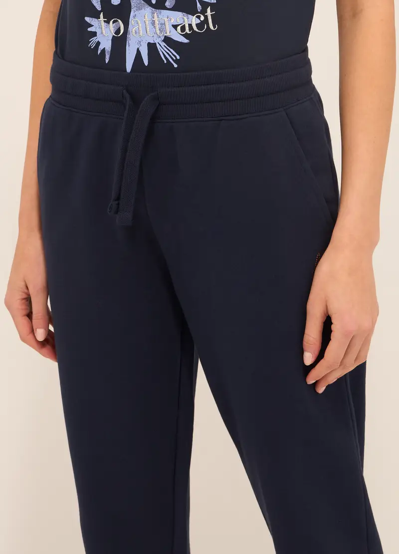 Upim, Jogger In French Terry Di Misto Cotone Donna, Blu scuro, Taglia: M miniatura 2
