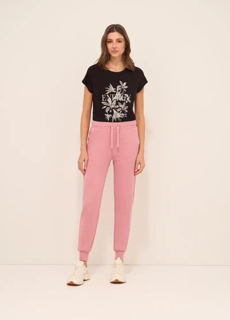 Upim, Jogger In French Terry Di Misto Cotone Donna, Rosa chiaro, Taglia: XS