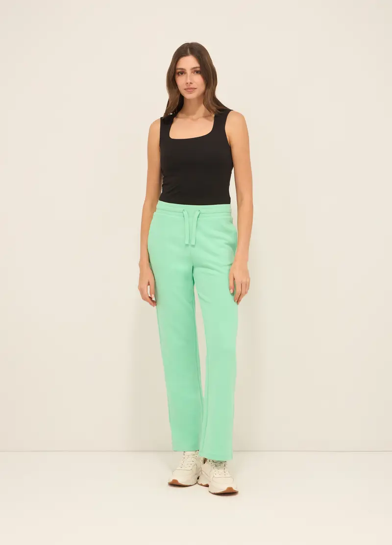 Upim, Jogger In French Terry Di Misto Cotone Donna, Verde chiaro, Taglia: XS