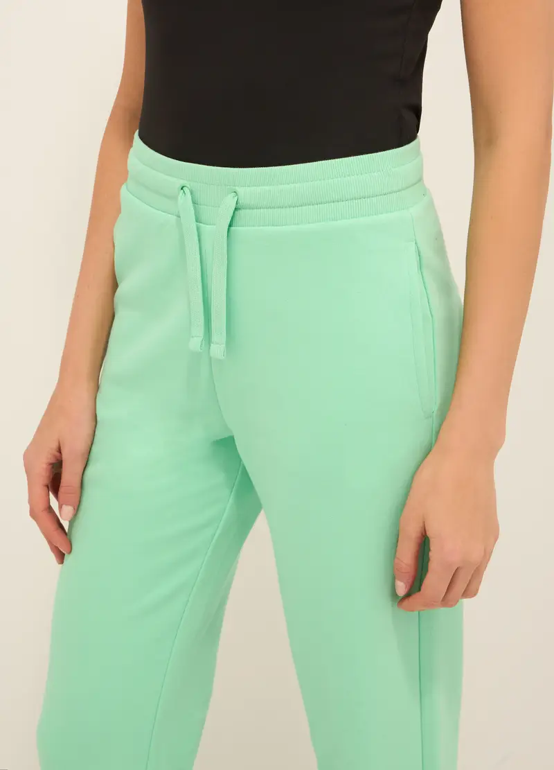 Upim, Jogger In French Terry Di Misto Cotone Donna, Verde chiaro, Taglia: XS miniatura 2