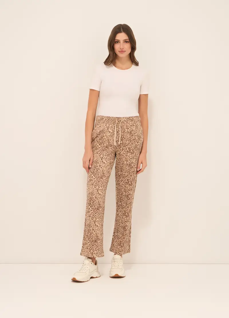 Upim, Jogger In French Terry Di Puro Cotone Donna, Beige chiaro, Taglia: XS