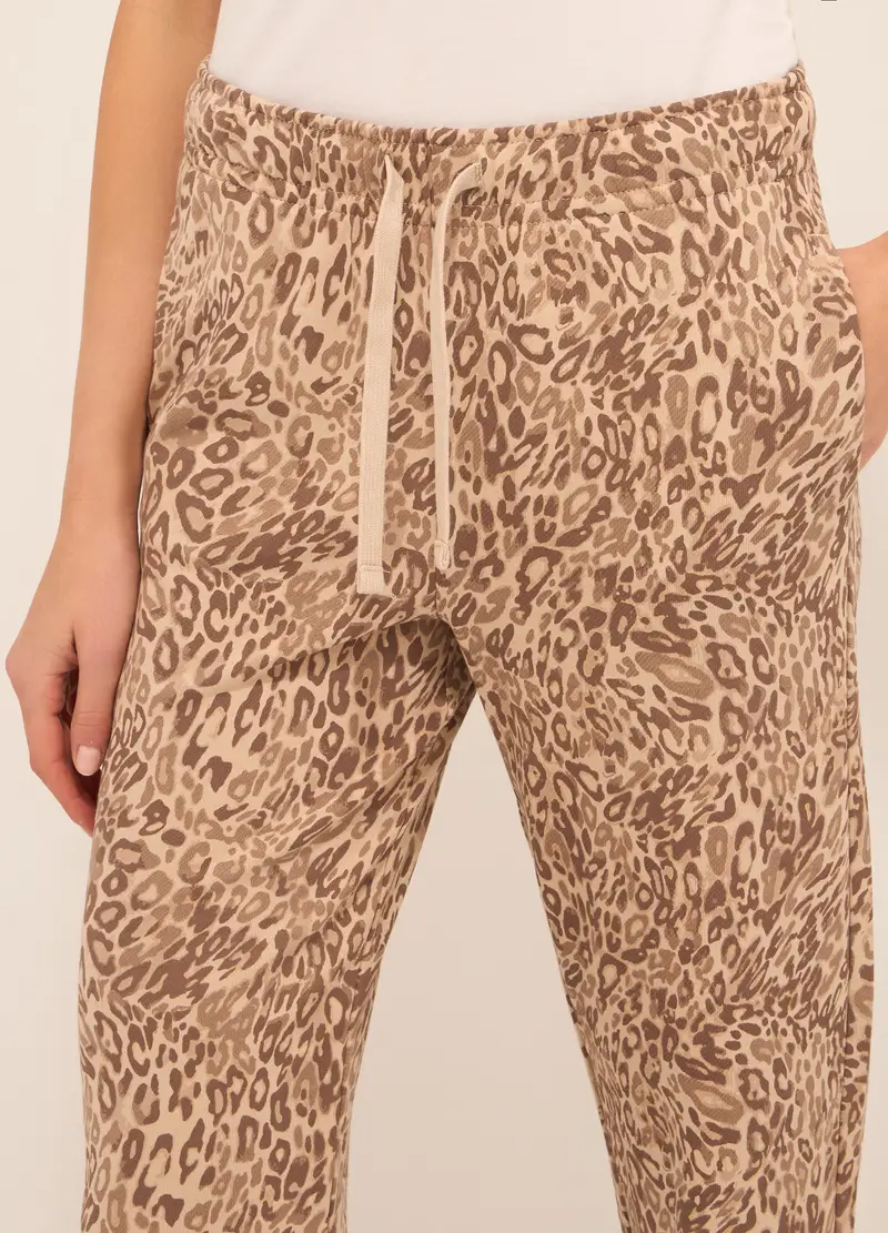 Upim, Jogger In French Terry Di Puro Cotone Donna, Beige chiaro, Taglia: XS miniatura 2