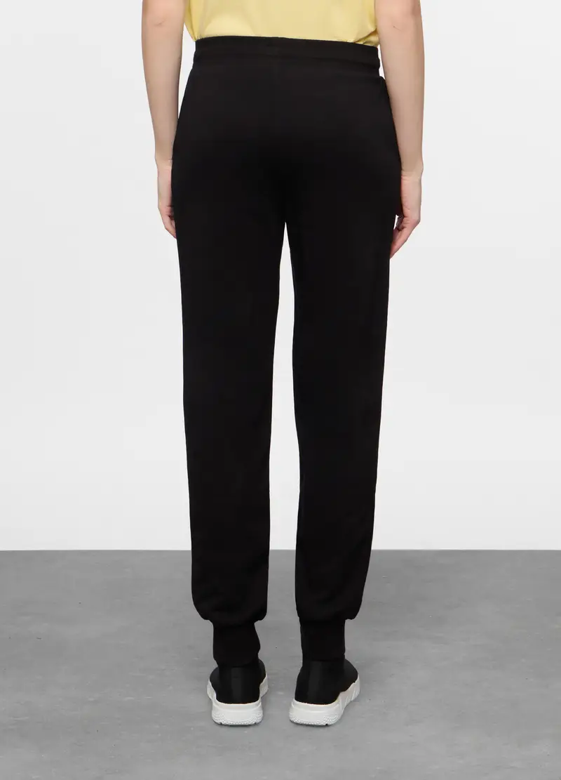 Jogger In French Terry Stretch Donna, Nero miniatura 2