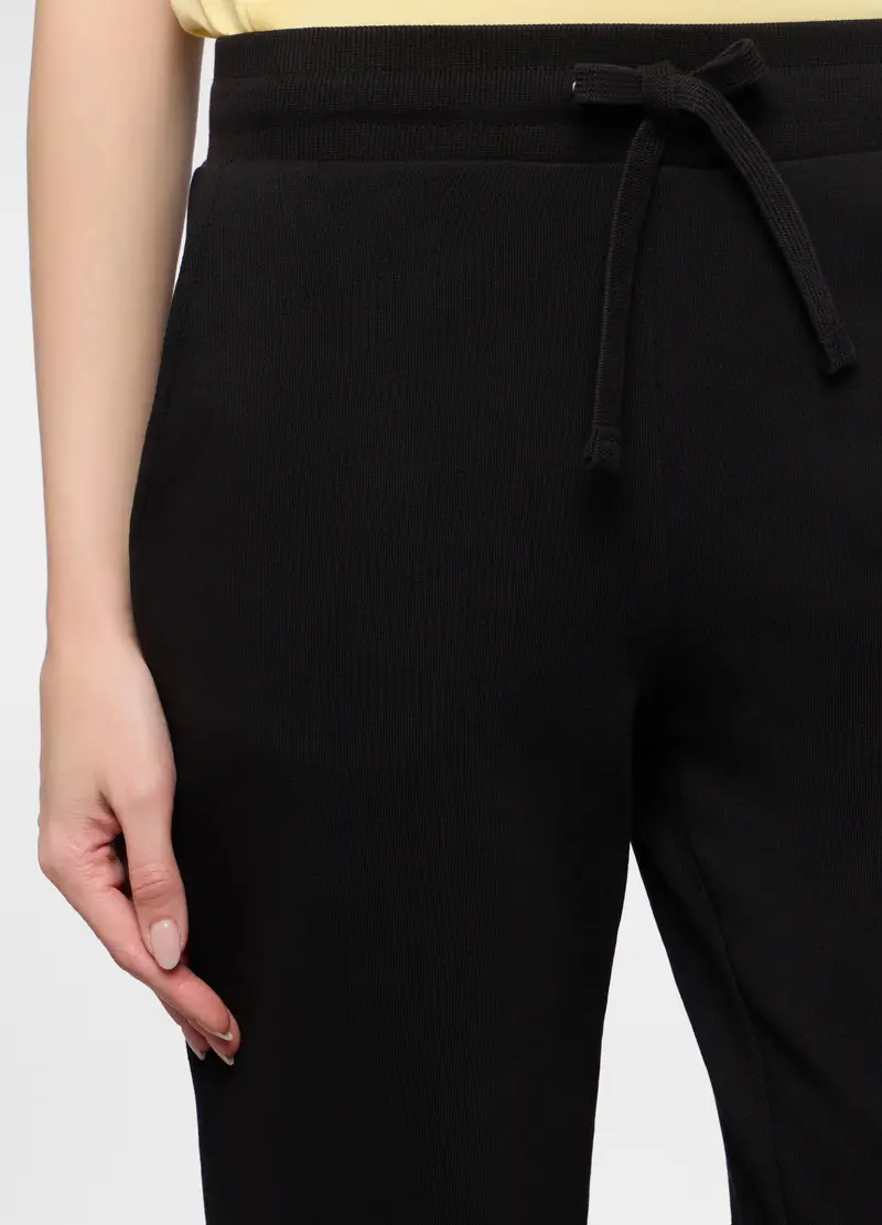 Jogger In French Terry Stretch Donna, Nero miniatura 3