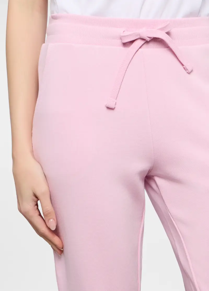 Jogger In French Terry Stretch Donna, Rosa pastello miniatura 3