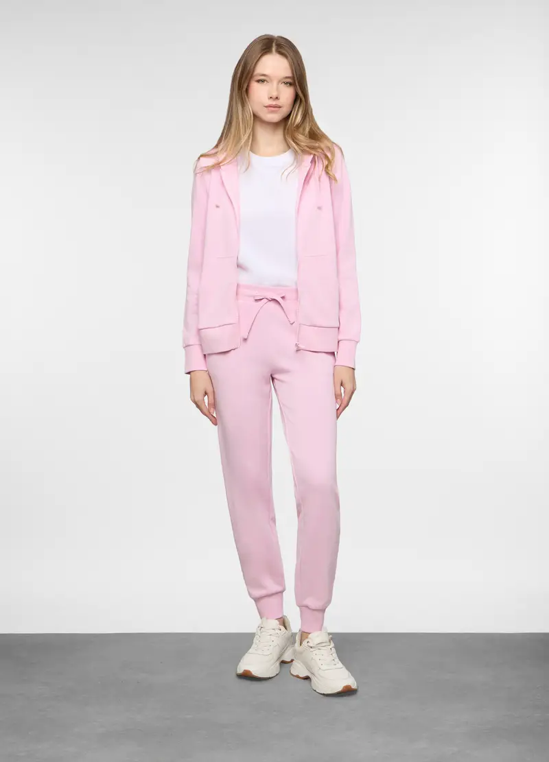 Jogger In French Terry Stretch Donna, Rosa pastello