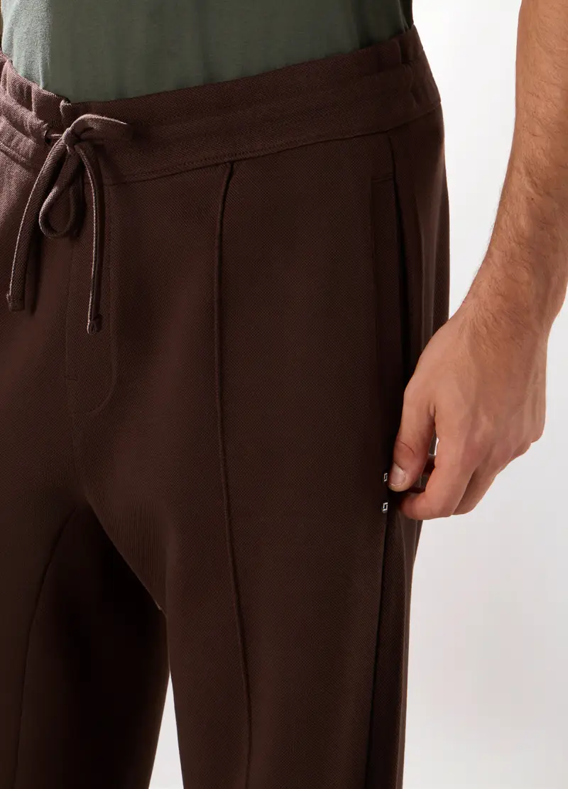 Upim, Jogger In Interlock Di Cotone Uomo, Unisex, Marrone cioccolato, Taglia: L miniatura 2