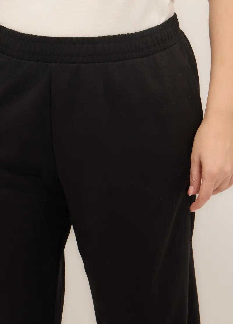 Upim, Jogger In Interlock Di Misto Cotone Donna Curvy, Nero, Taglia: S miniatura 2