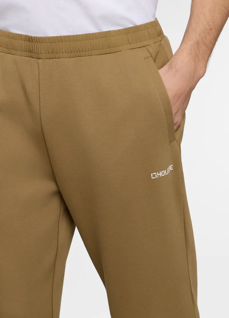 Jogger In Interlock Misto Cotone Uomo, Unisex, Marrone bronzo miniatura 3