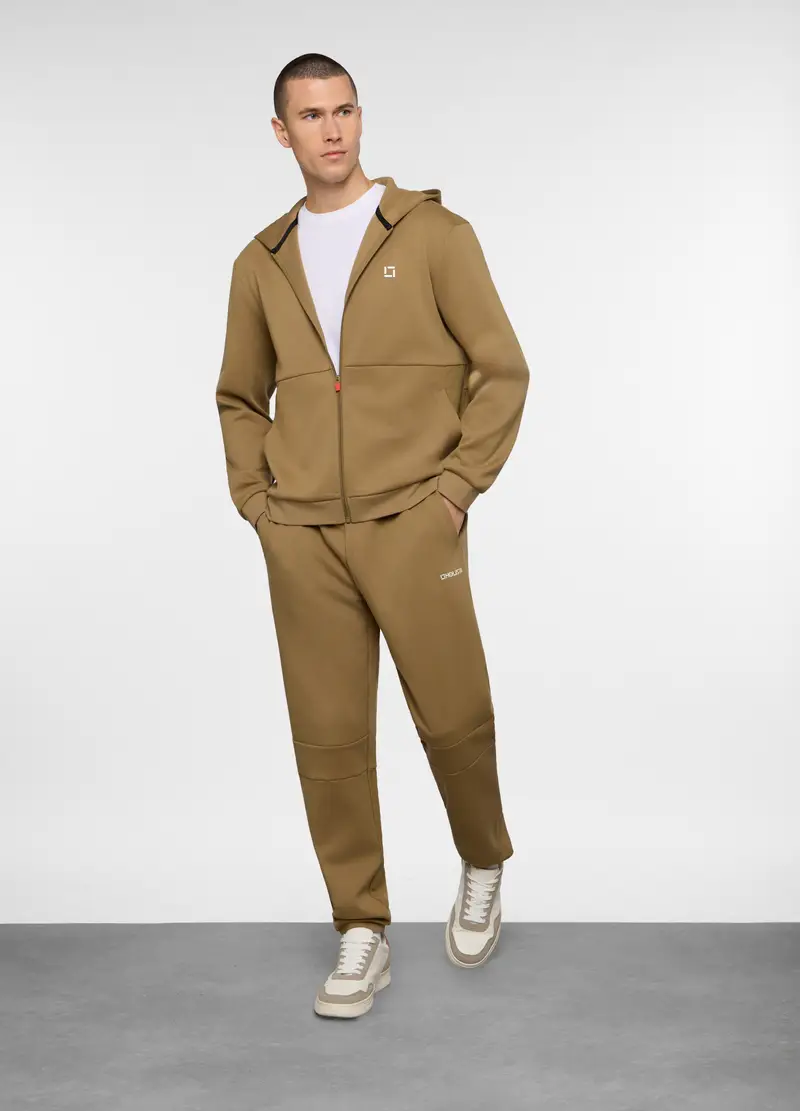 Jogger In Interlock Misto Cotone Uomo, Unisex, Marrone bronzo