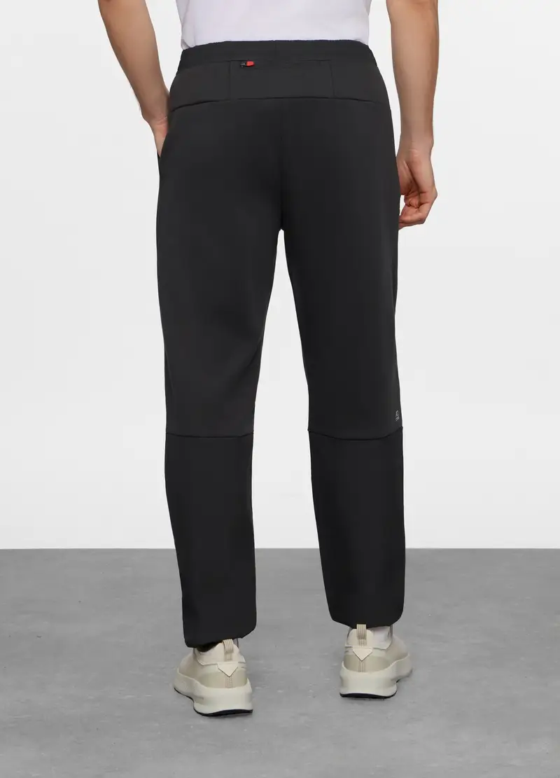Jogger In Interlock Misto Cotone Uomo, Unisex, Nero miniatura 2