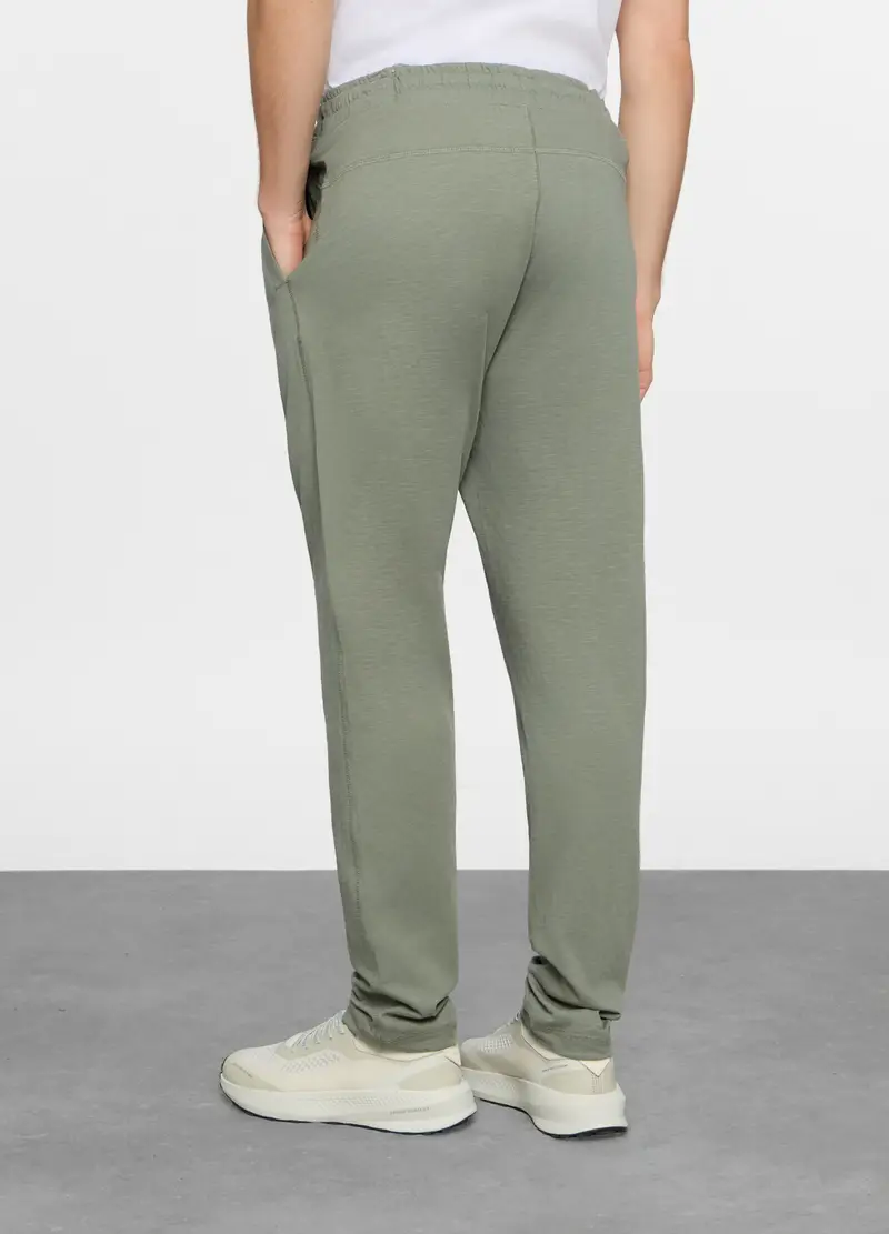 Jogger In Jersey Di Cotone Uomo, Unisex, Verde salvia miniatura 2