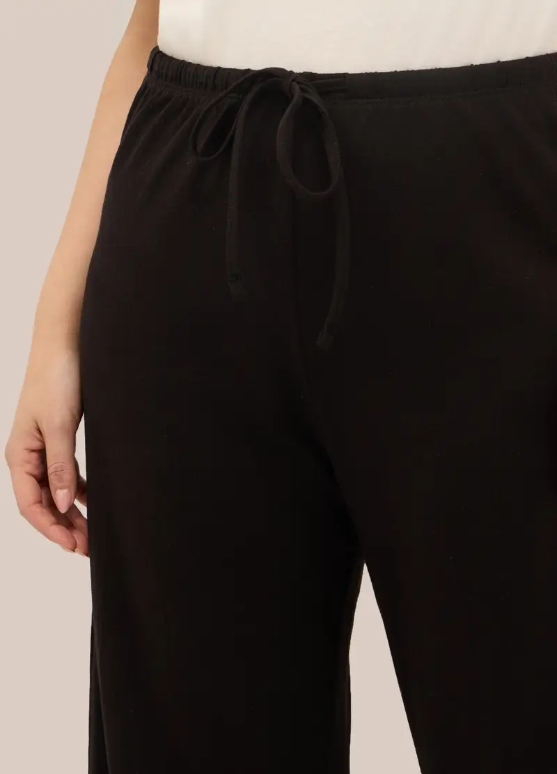 Upim, Jogger In Jersey Di Puro Cotone Donna Curvy, Nero, Taglia: S miniatura 2