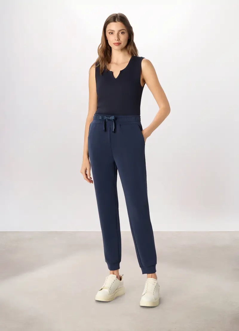 Upim Jogger Donna in Jersey Misto Modal Blu Navy