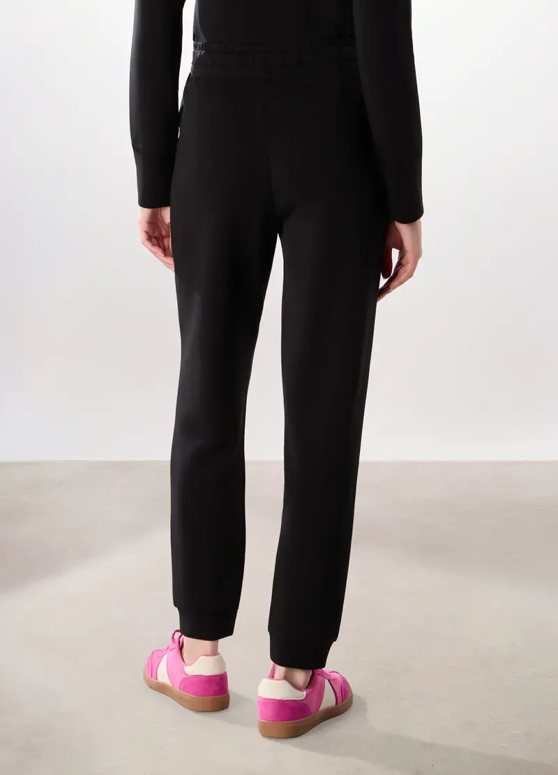 Jogger In Jersey Stretch Donna, Nero miniatura 2