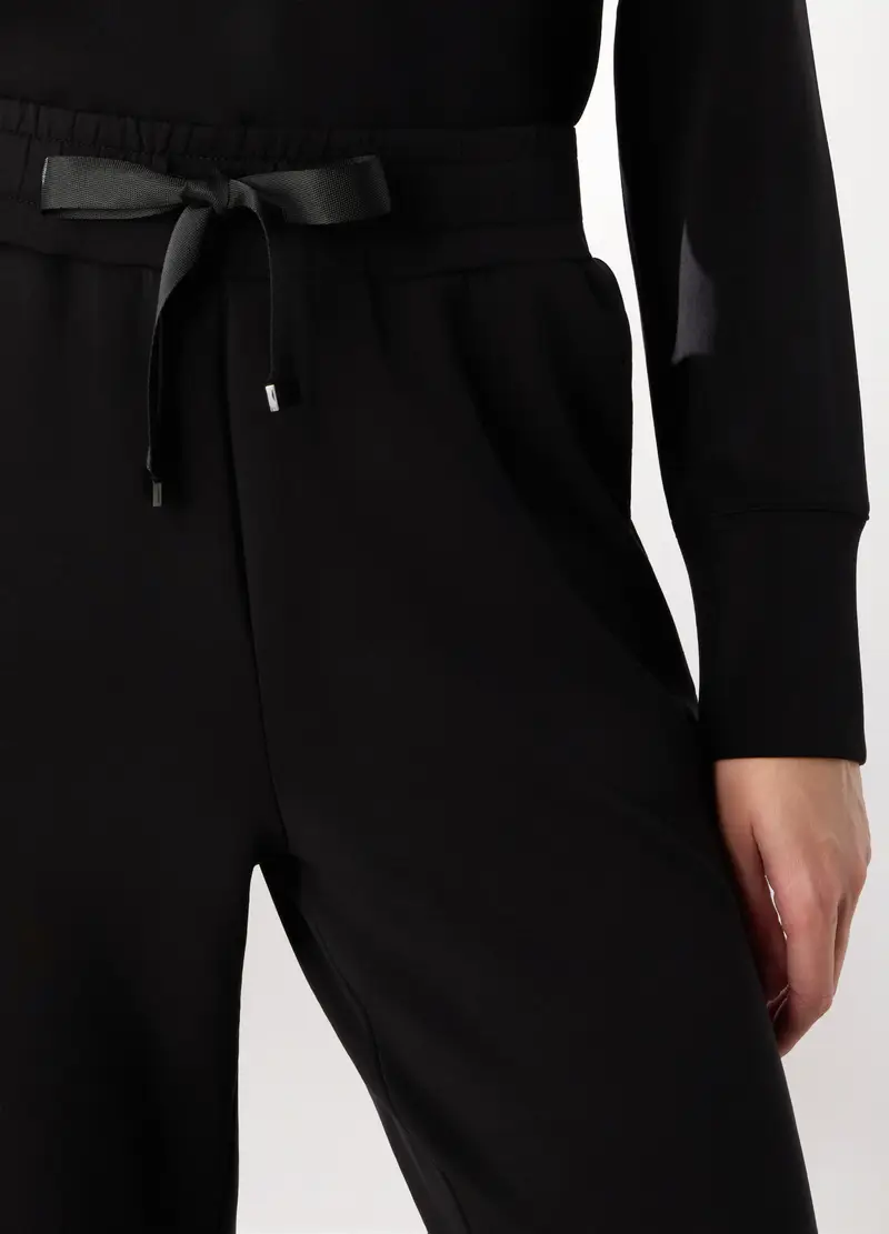 Jogger In Jersey Stretch Donna, Nero miniatura 3