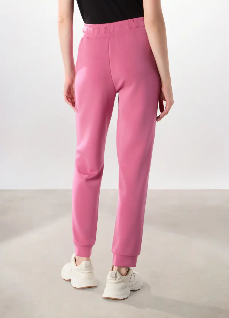 Jogger In Jersey Stretch Donna, Rosa pastello miniatura 2