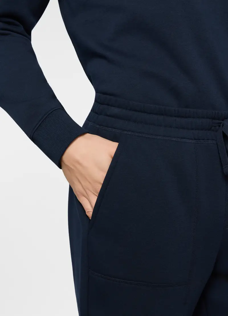 Jogger In Misto Cotone Uomo, Unisex, Blu navy miniatura 3