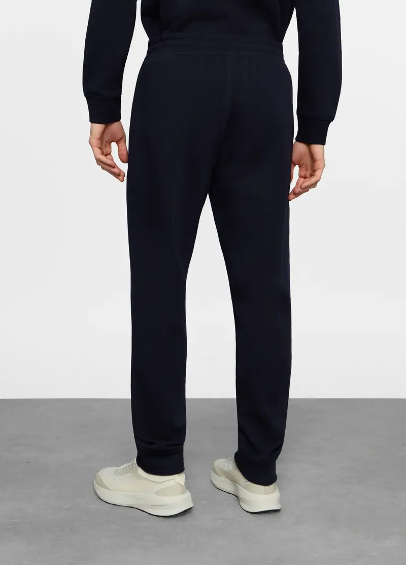 Jogger In Misto Cotone Uomo, Unisex, Blu scuro miniatura 2