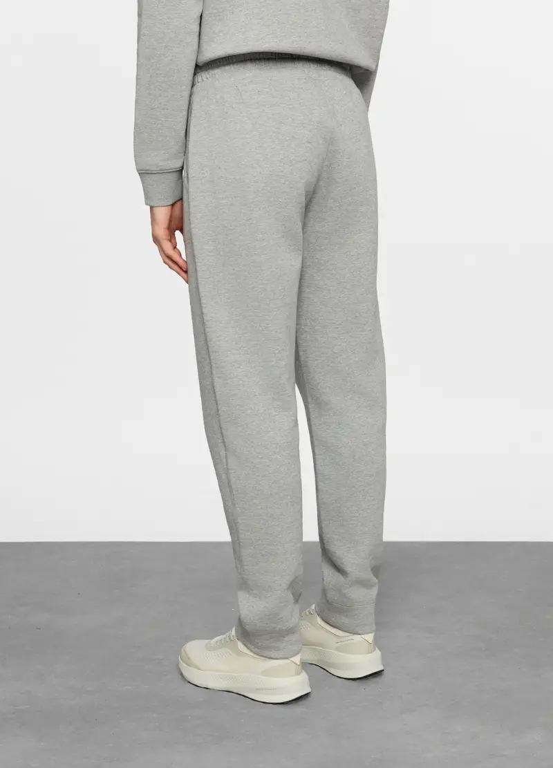 Jogger In Misto Cotone Uomo, Unisex, Grigio chiaro melange miniatura 2