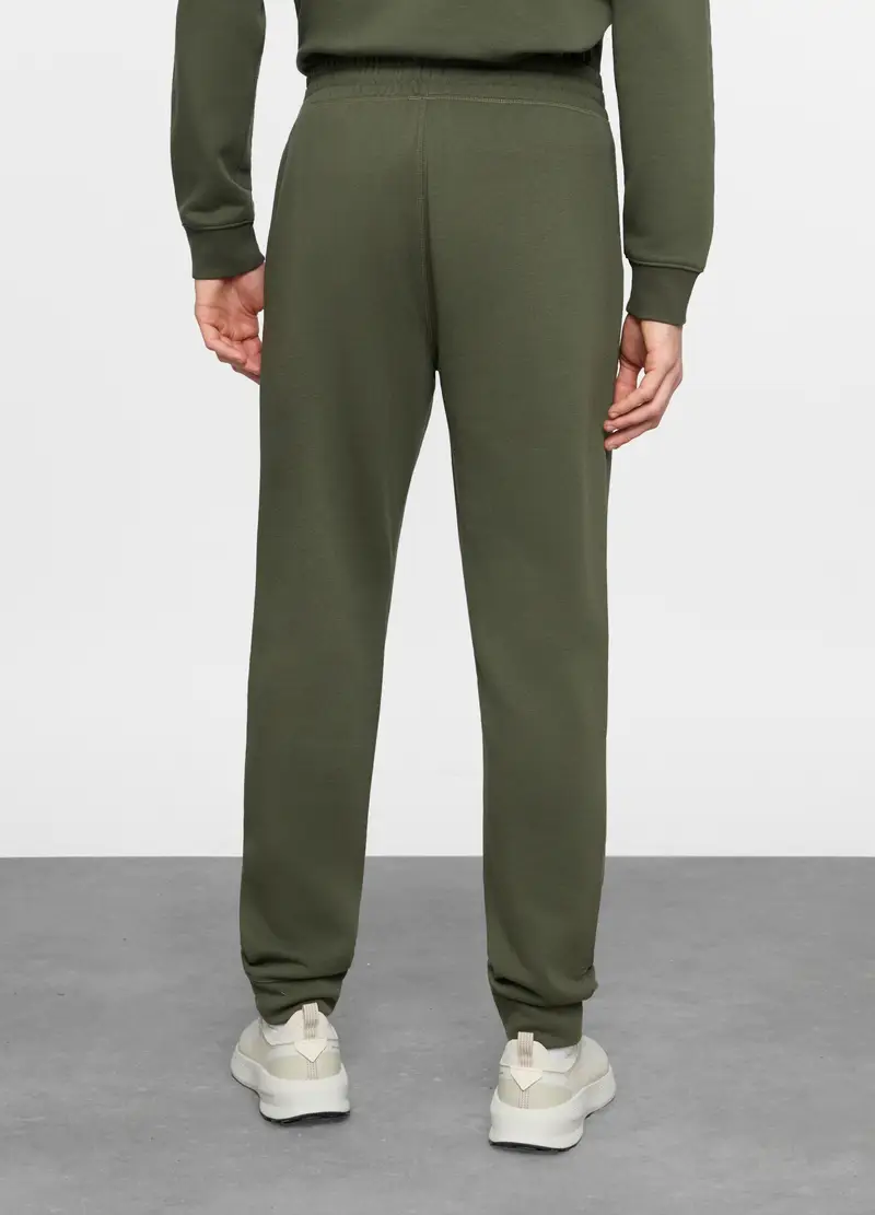 Jogger In Misto Cotone Uomo, Unisex, Verde militare miniatura 2