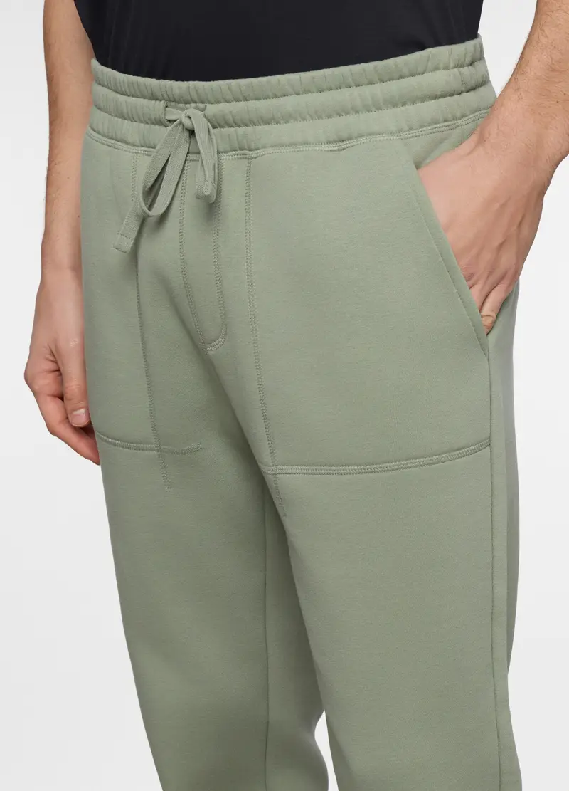 Jogger In Misto Cotone Uomo, Unisex, Verde salvia miniatura 3
