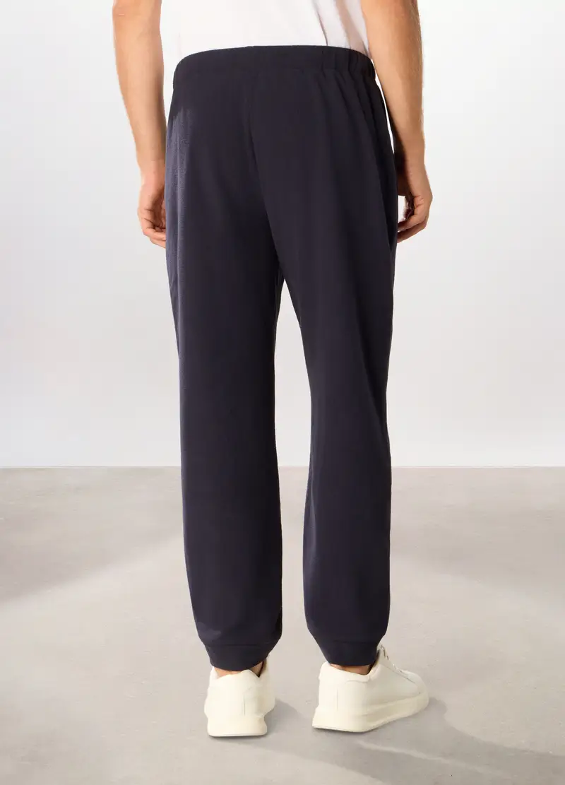 Jogger In Pile Uomo, Unisex, Blu scuro miniatura 2