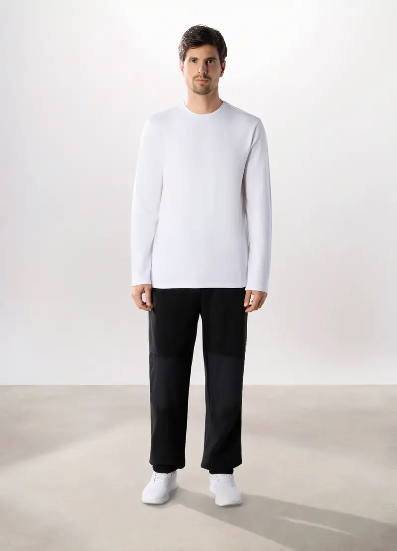 Jogger In Pile Uomo, Unisex, Nero grafite
