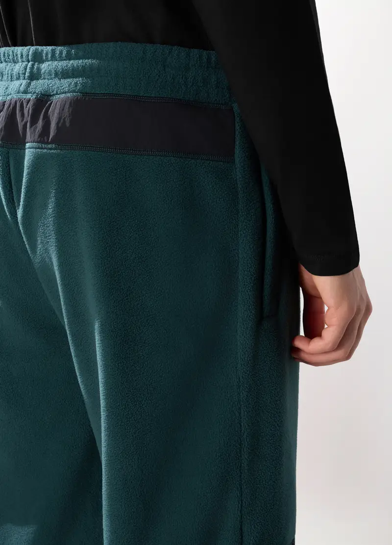 Jogger In Pile Uomo, Unisex, Verde scuro miniatura 3