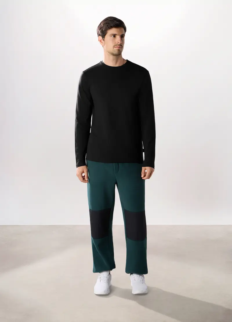 Jogger In Pile Uomo, Unisex, Verde scuro