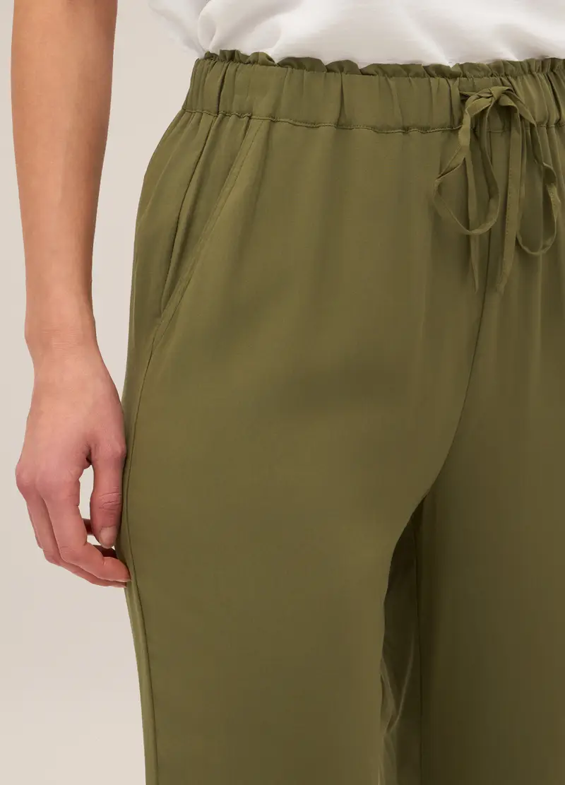 Upim, Jogger In Pura Viscosa Donna, Verde militare, Taglia: XS miniatura 2