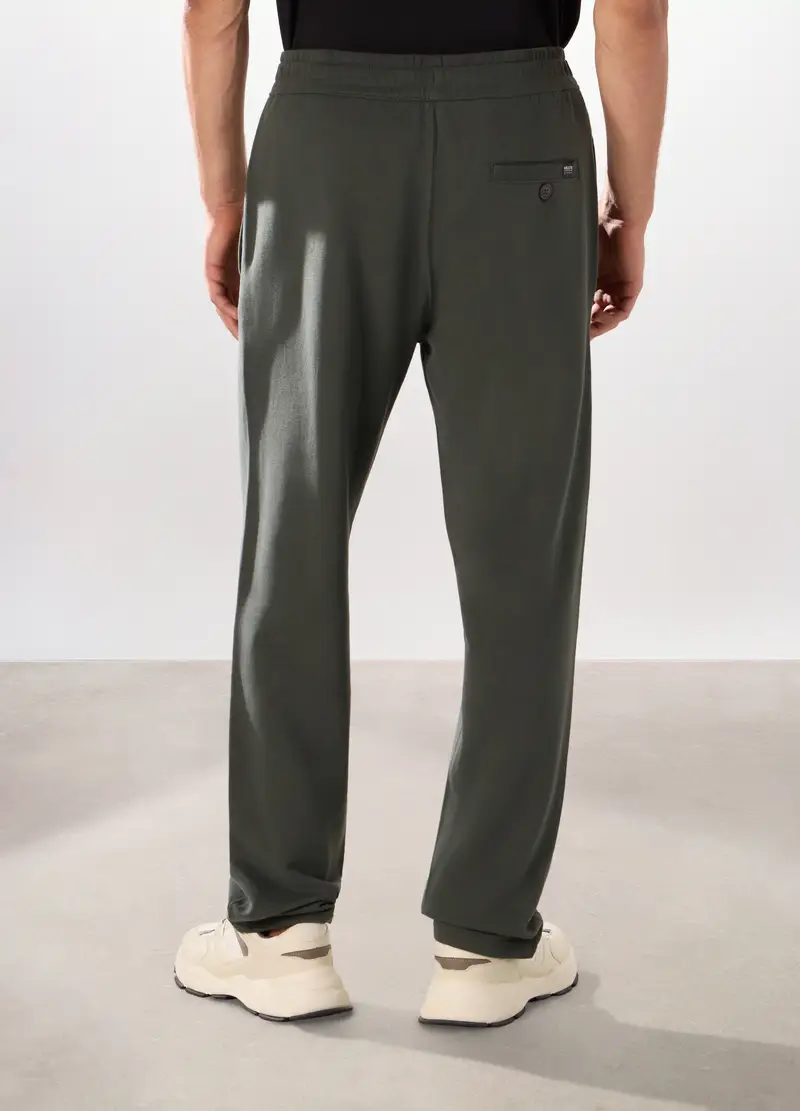 Jogger In Puro Cotone Uomo, Unisex, Grigio antracite miniatura 2