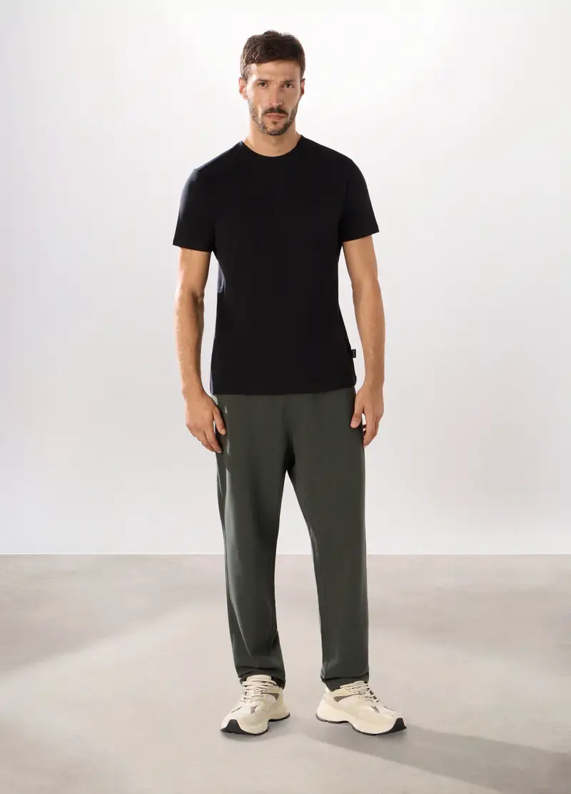 Upim, Jogger In Puro Cotone Uomo, Unisex, Grigio antracite, Taglia: S