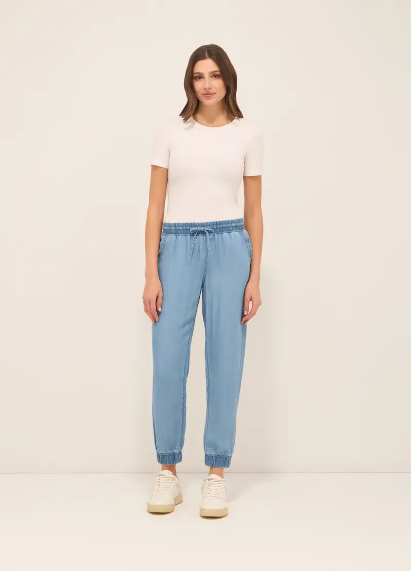 Upim, Jogger In Puro Lyocell Donna, Blu Bluette, Taglia: XS