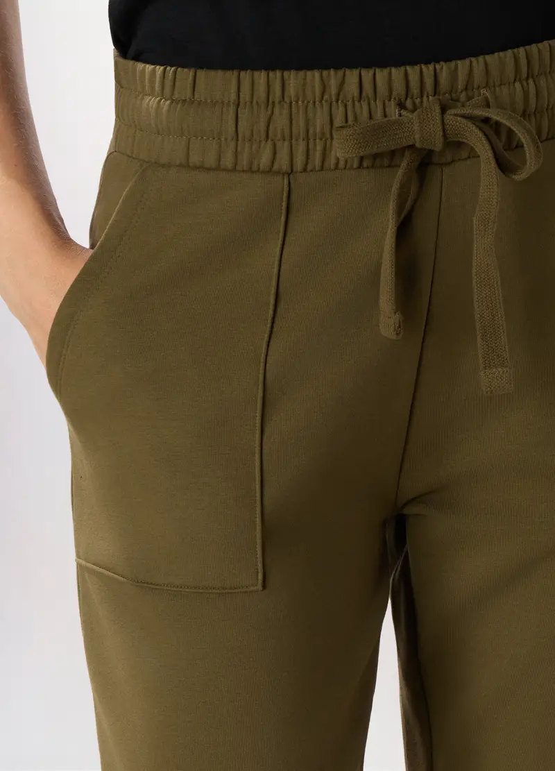 Jogger Misto Cotone Fleece Holistic Fitness Donna, Verde oliva miniatura 3