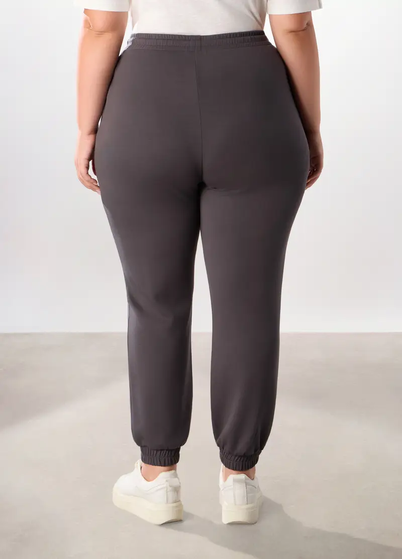 Jogger Misto Modal Donna Curvy, Grigio scuro miniatura 2