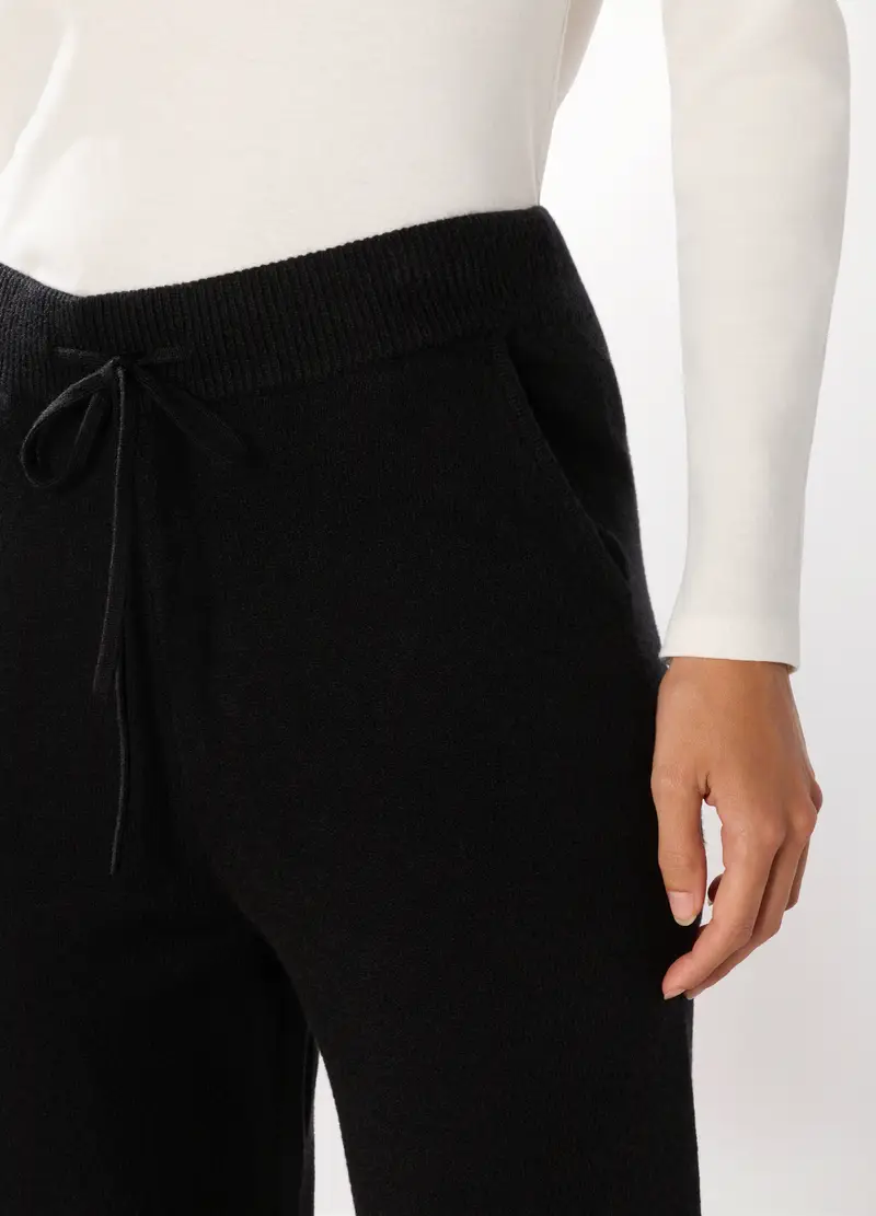 Jogger Misto Viscosa Donna, Nero miniatura 3