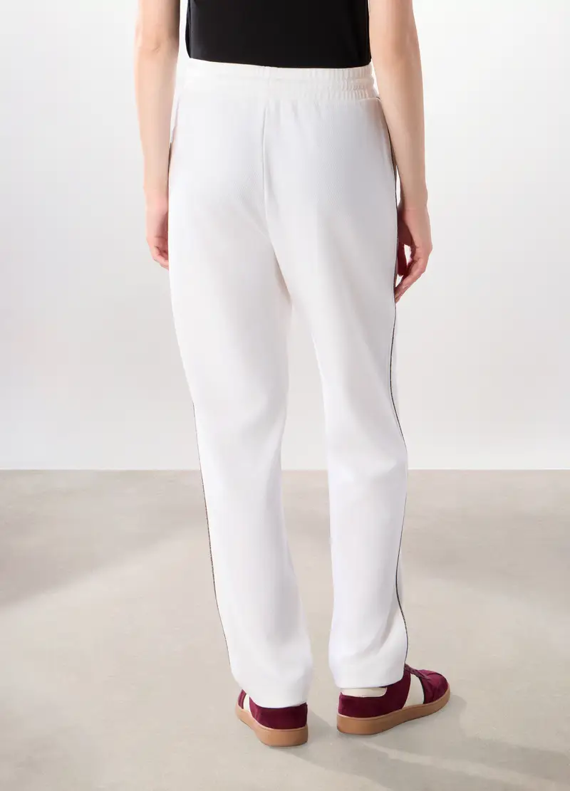 Jogger Misto Viscosa Piquet Holistic Fitness Donna, Bianco gesso miniatura 2