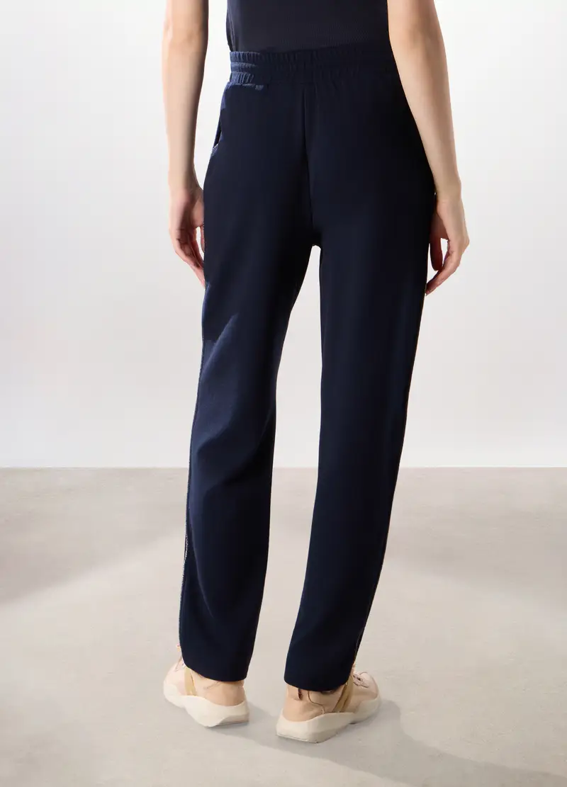 Jogger Misto Viscosa Piquet Holistic Fitness Donna, Blu navy miniatura 2